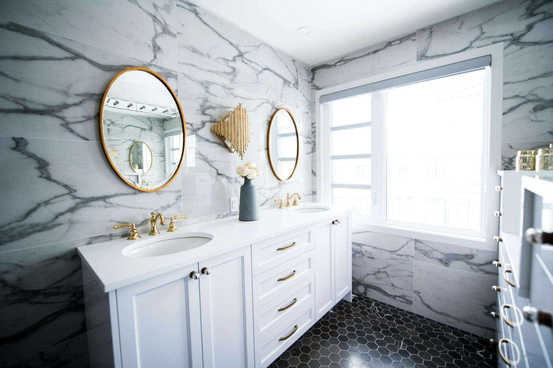 Marble bathroom with premium fittings
