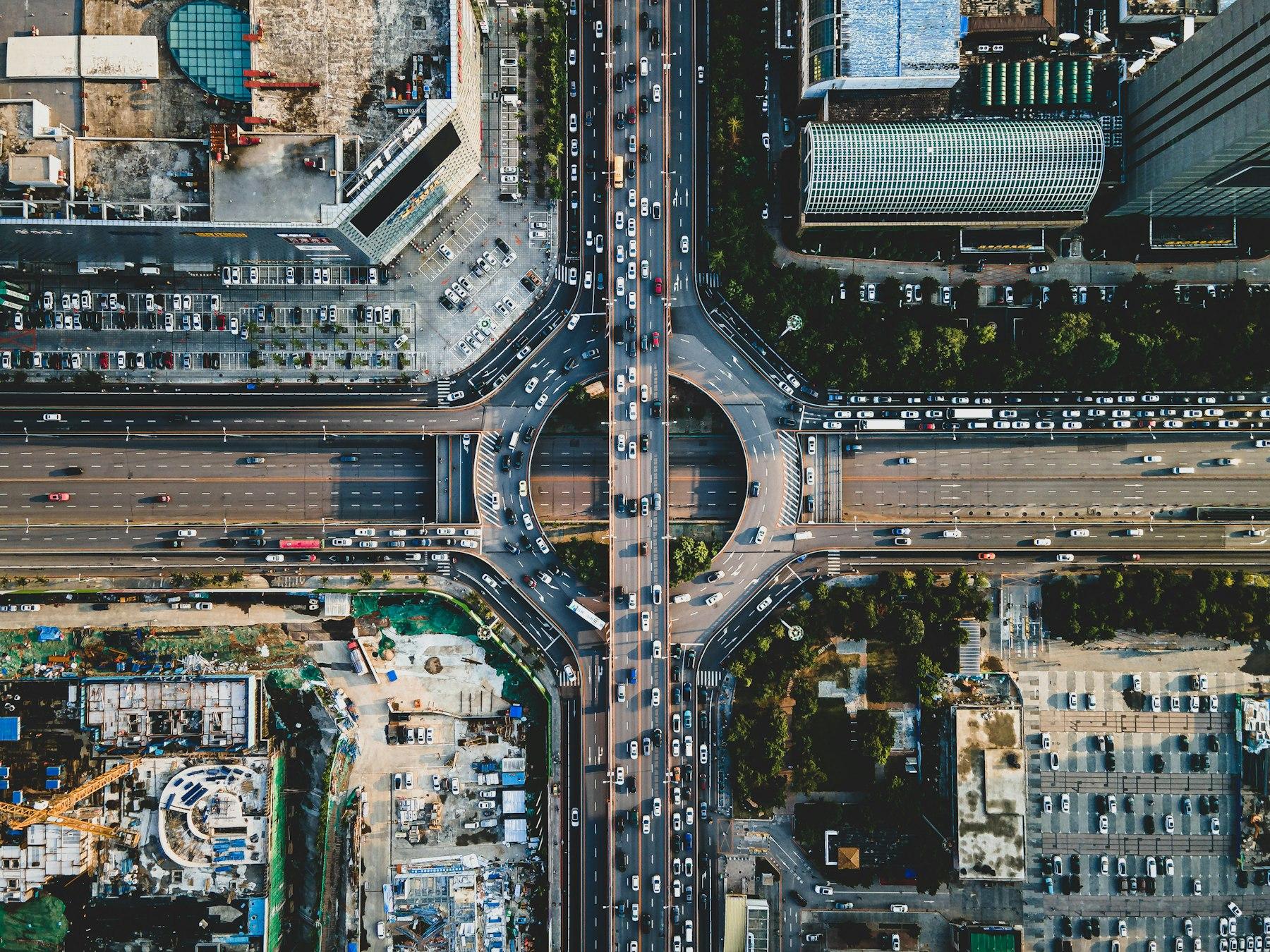 Aerial view of urban growth representing Hoskote real estate investment