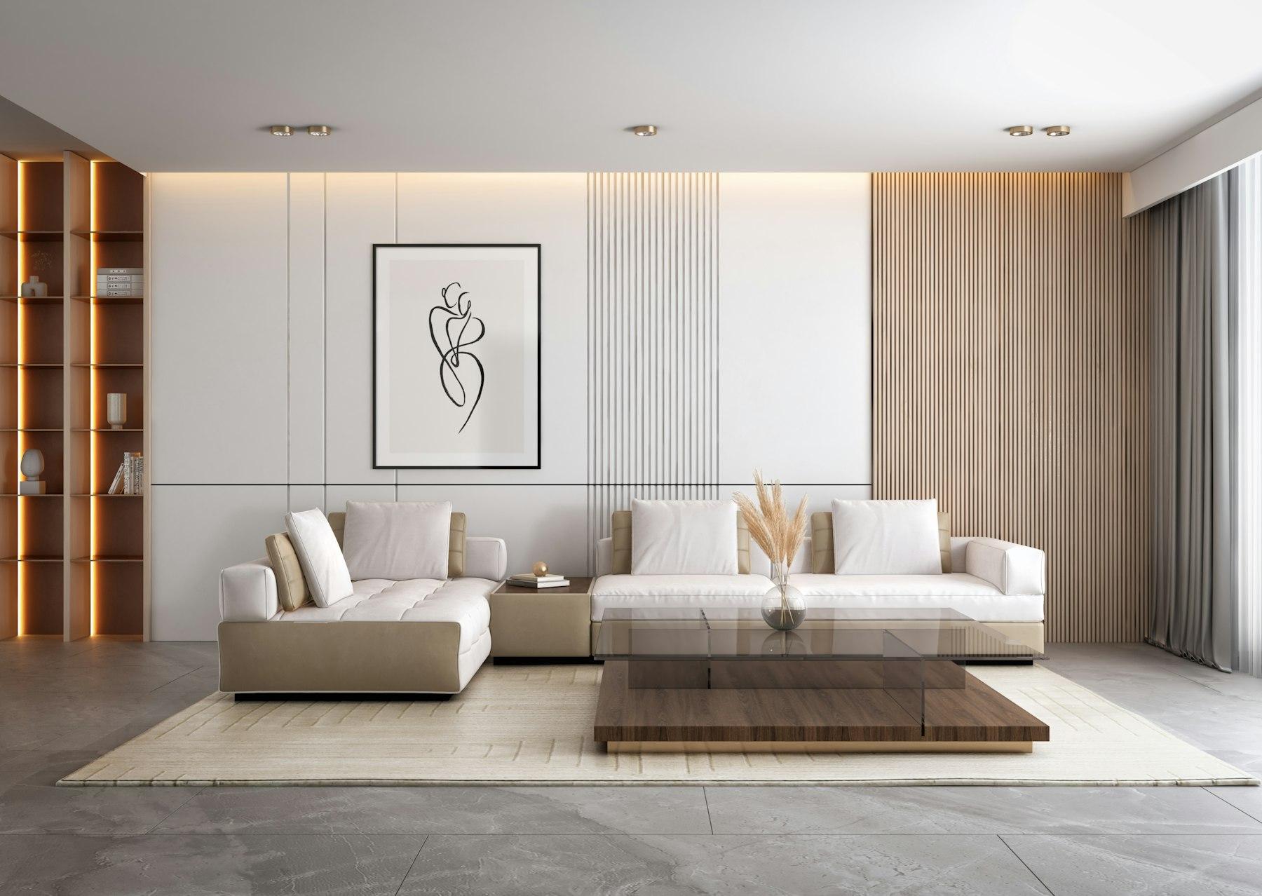 Luxury living room interior at Sobha One World Hoskote